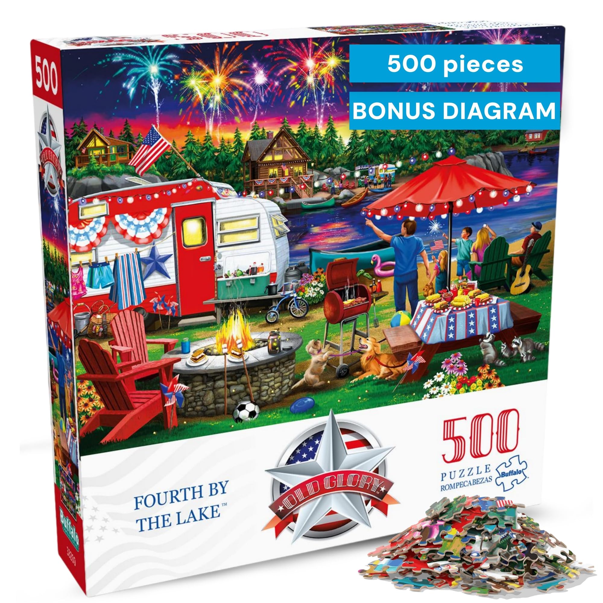 Amazon.com: Buffalo Games - Fourth by the Lake - Nancy Wernersbach Amazon.com: Buffalo Games - Fourth by the Lake - Nancy Wernersbach